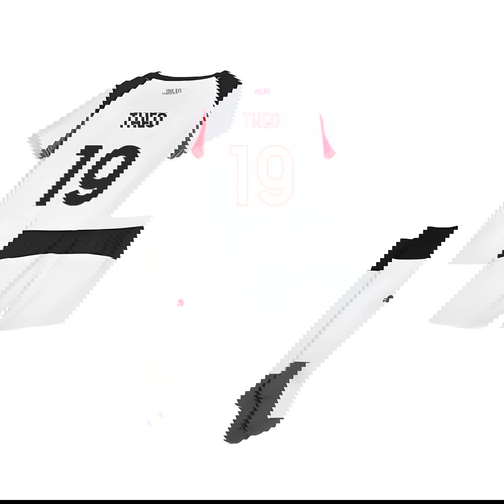 Lacné Futbalove Dresy AC Milan Detské THEO #19 Preč Dres 2025-2026