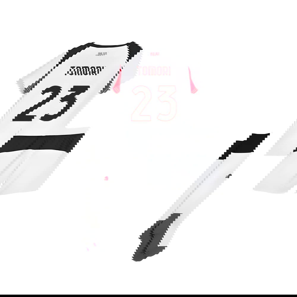 Lacné Futbalove Dresy AC Milan Detské TOMORI #23 Preč Dres 2025-2026