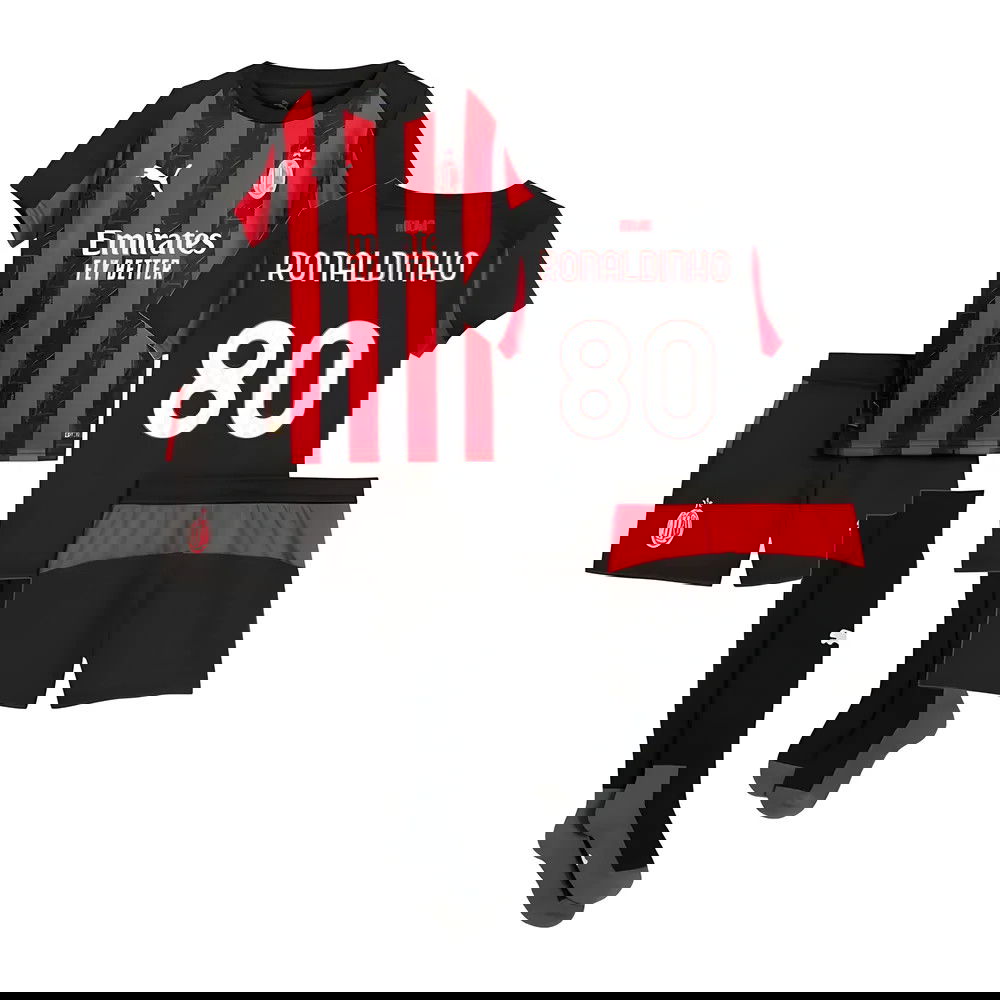 Lacné Futbalove Dresy AC Milan Detské RONALDINHO #80 Domáci Dres 2025-2026