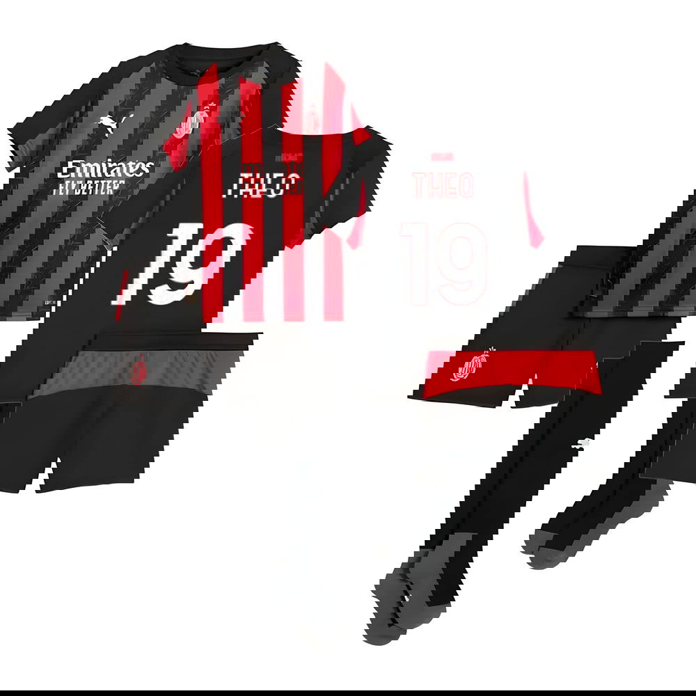 Lacné Futbalove Dresy AC Milan Detské THEO #19 Domáci Dres 2025-2026