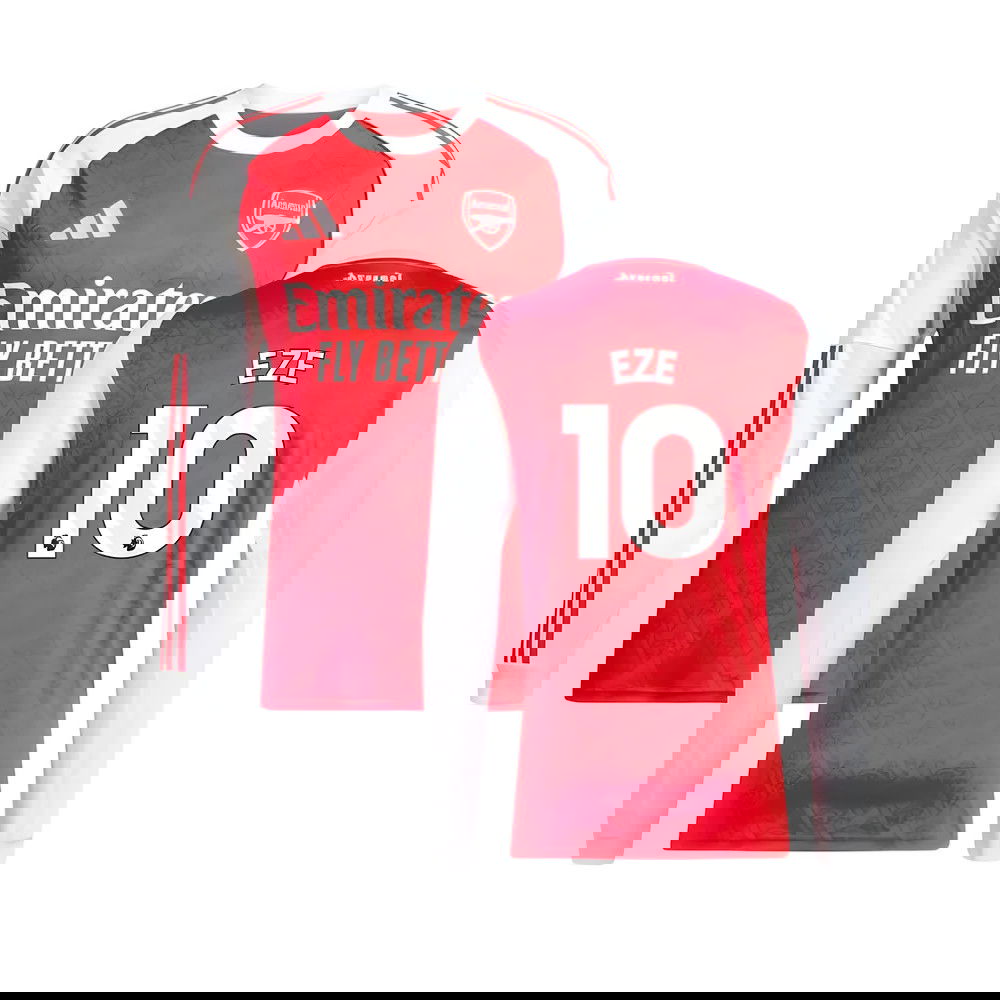 Lacné Futbalove Dresy Arsenal Dlhý Rukáv EZE #10 Domáci Dres 2025-2026