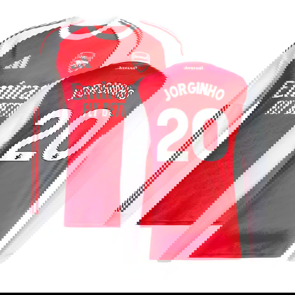 Lacné Futbalove Dresy Arsenal Dlhý Rukáv JORGINHO #20 Domáci Dres 2025-2026