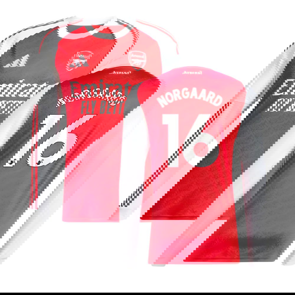 Lacné Futbalove Dresy Arsenal Dlhý Rukáv NORGAARD #16 Domáci Dres 2025-2026