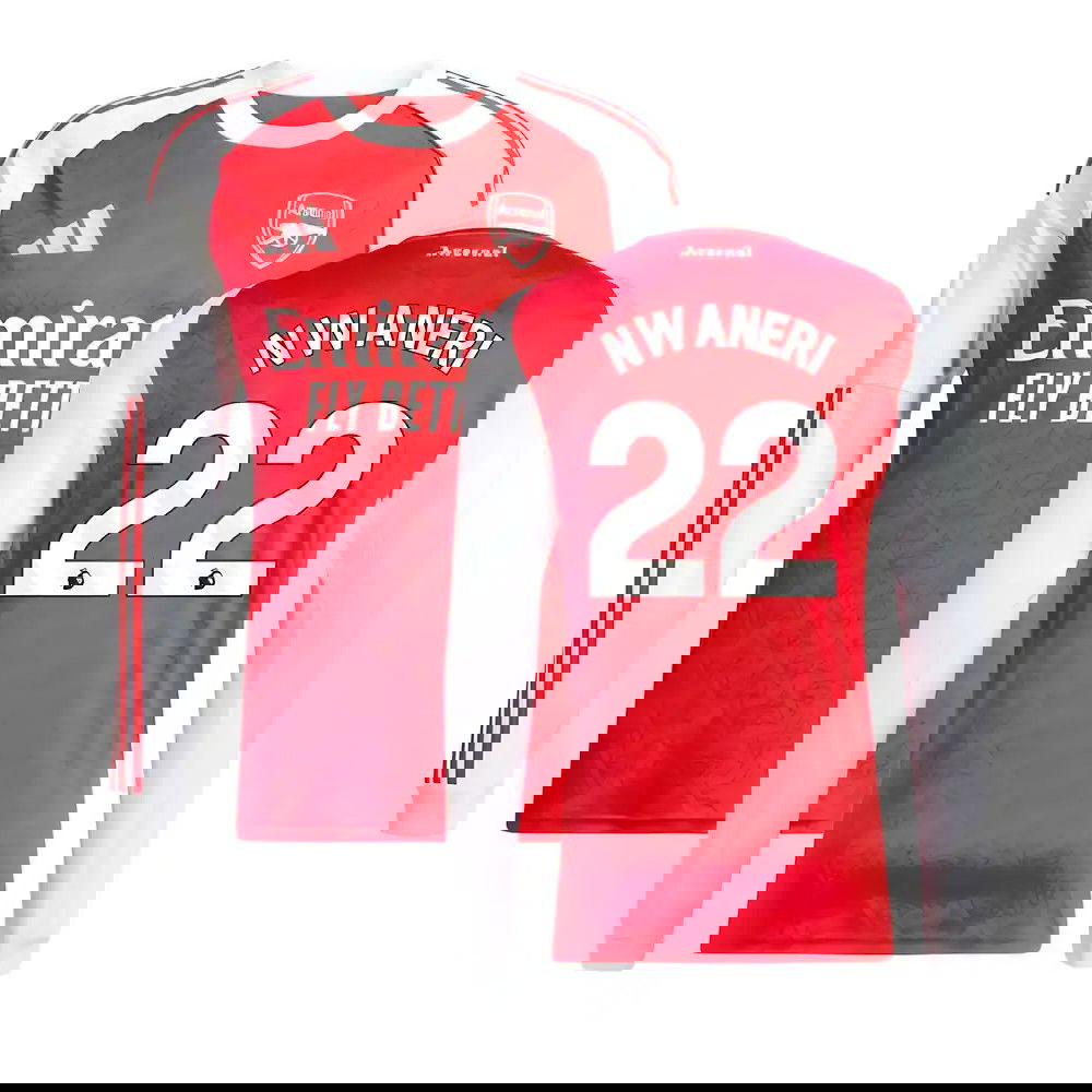 Lacné Futbalove Dresy Arsenal Dlhý Rukáv NWANERI #22 Domáci Dres 2025-2026