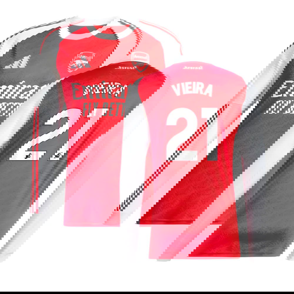 Lacné Futbalove Dresy Arsenal Dlhý Rukáv VIEIRA #21 Domáci Dres 2025-2026