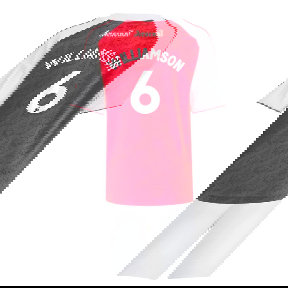 Lacné Futbalove Dresy Arsenal Detské WILLIAMSON #6 Domáci Dres 2025-2026