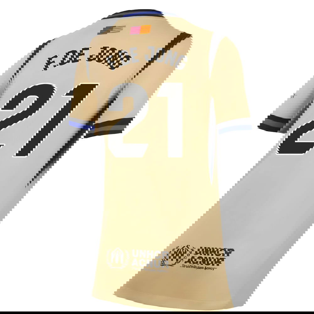 Lacné Futbalove Dresy FC Barcelona Dámské FDE JONG #21 Preč Dres 2025-2026