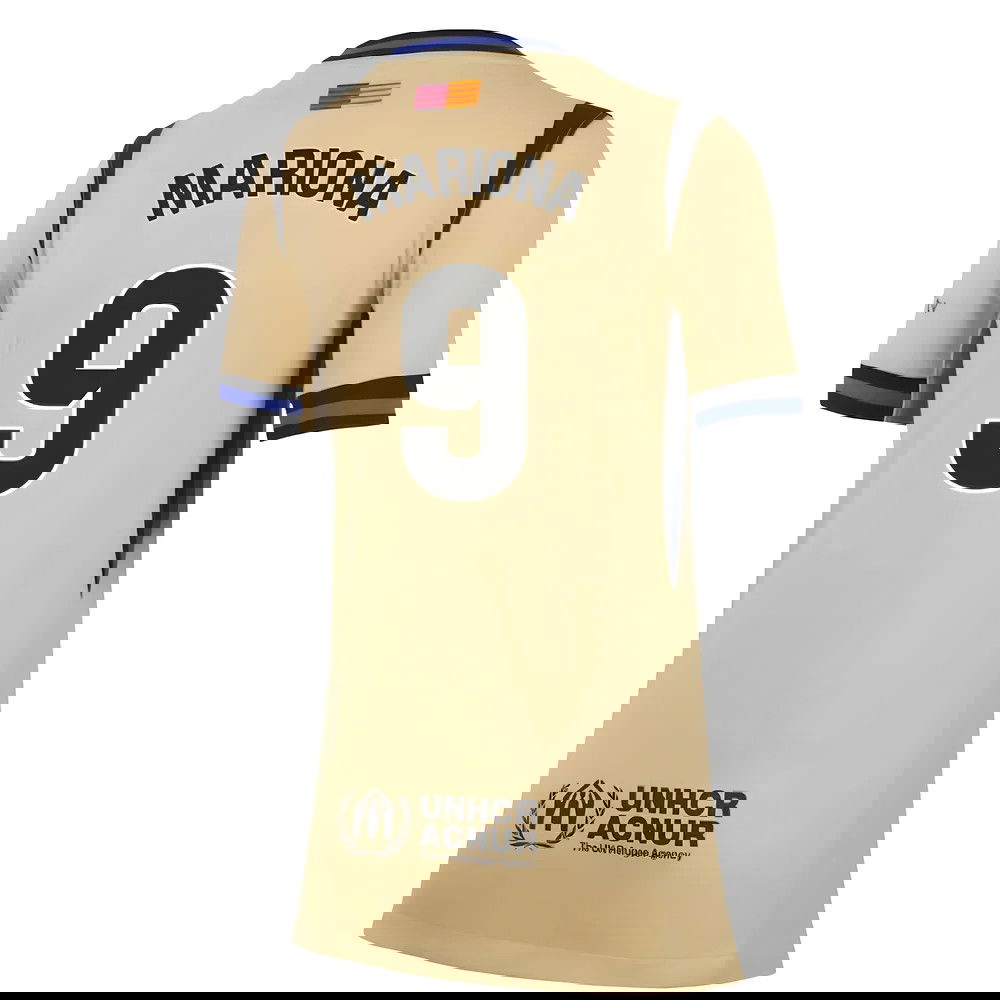 Lacné Futbalove Dresy FC Barcelona Dámské MARIONA #9 Preč Dres 2025-2026