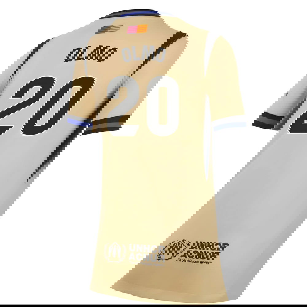 Lacné Futbalove Dresy FC Barcelona Dámské OLMO #20 Preč Dres 2025-2026