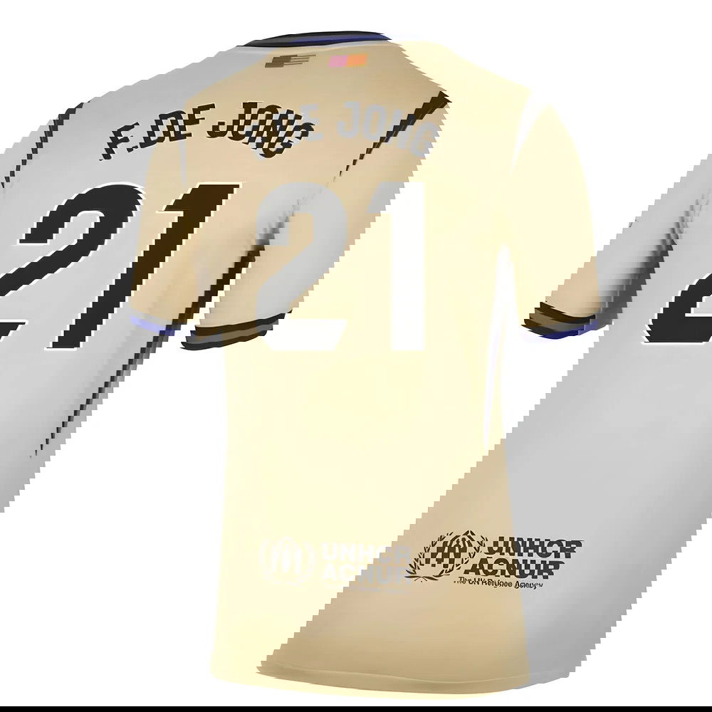 Lacné Futbalove Dresy FC Barcelona FDE JONG #21 Preč Dres 2025-2026