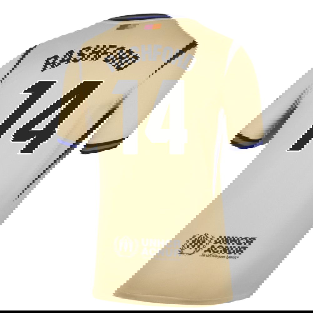 Lacné Futbalove Dresy FC Barcelona RASHFORD #14 Preč Dres 2025-2026