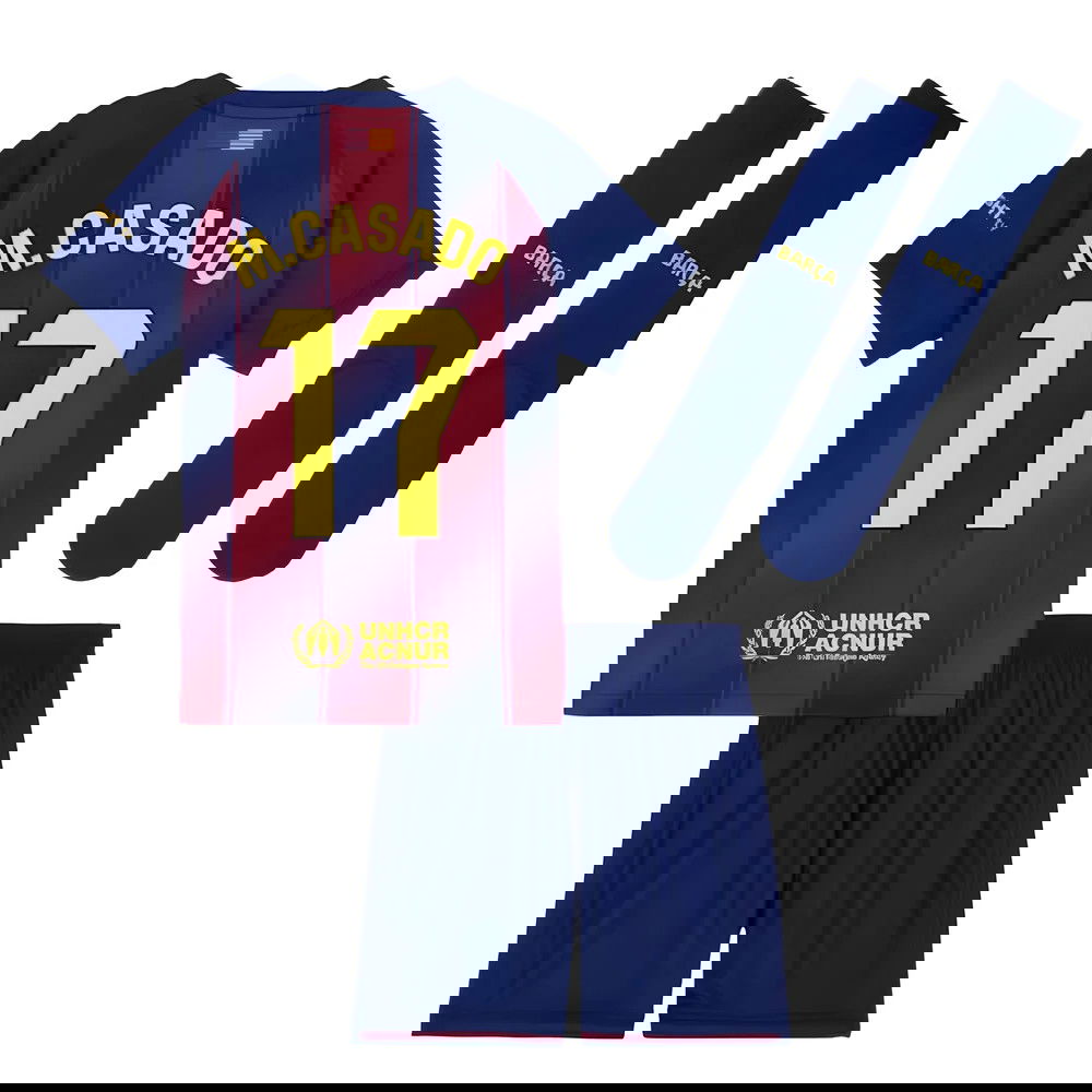 Lacné Futbalove Dresy FC Barcelona Detské MCASADO #17 Domáci Dres 2025-2026