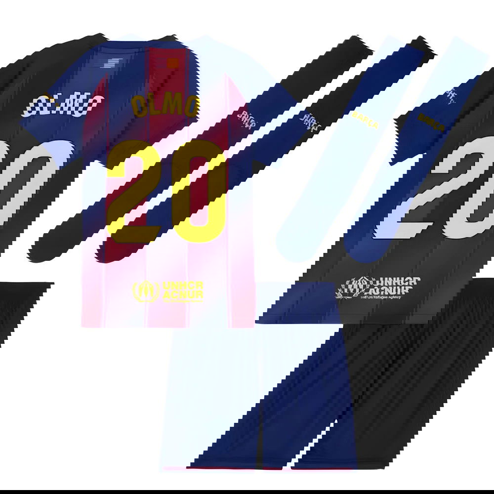 Lacné Futbalove Dresy FC Barcelona Detské OLMO #20 Domáci Dres 2025-2026