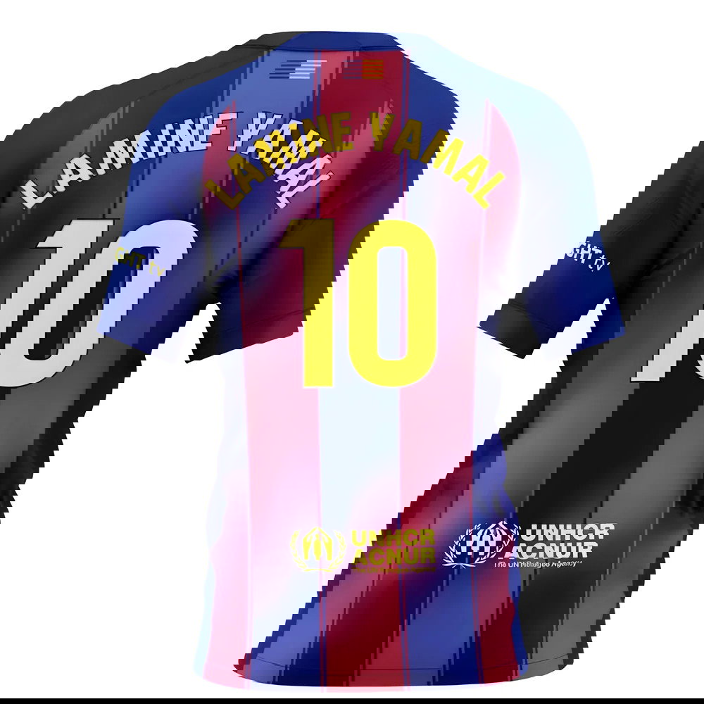 Lacné Futbalove Dresy FC Barcelona Dámské LAMINE YAMAL #10 Domáci Dres 2025-2026