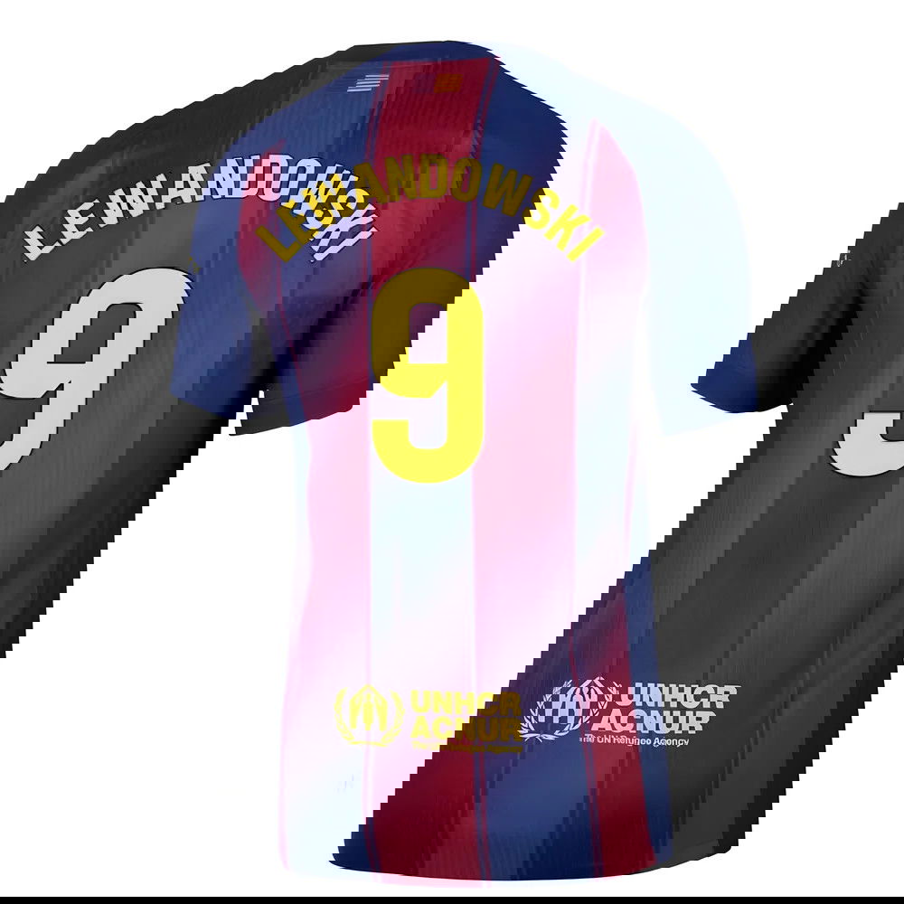 Lacné Futbalove Dresy FC Barcelona LEWANDOWSKI #9 Domáci Dres 2025-2026