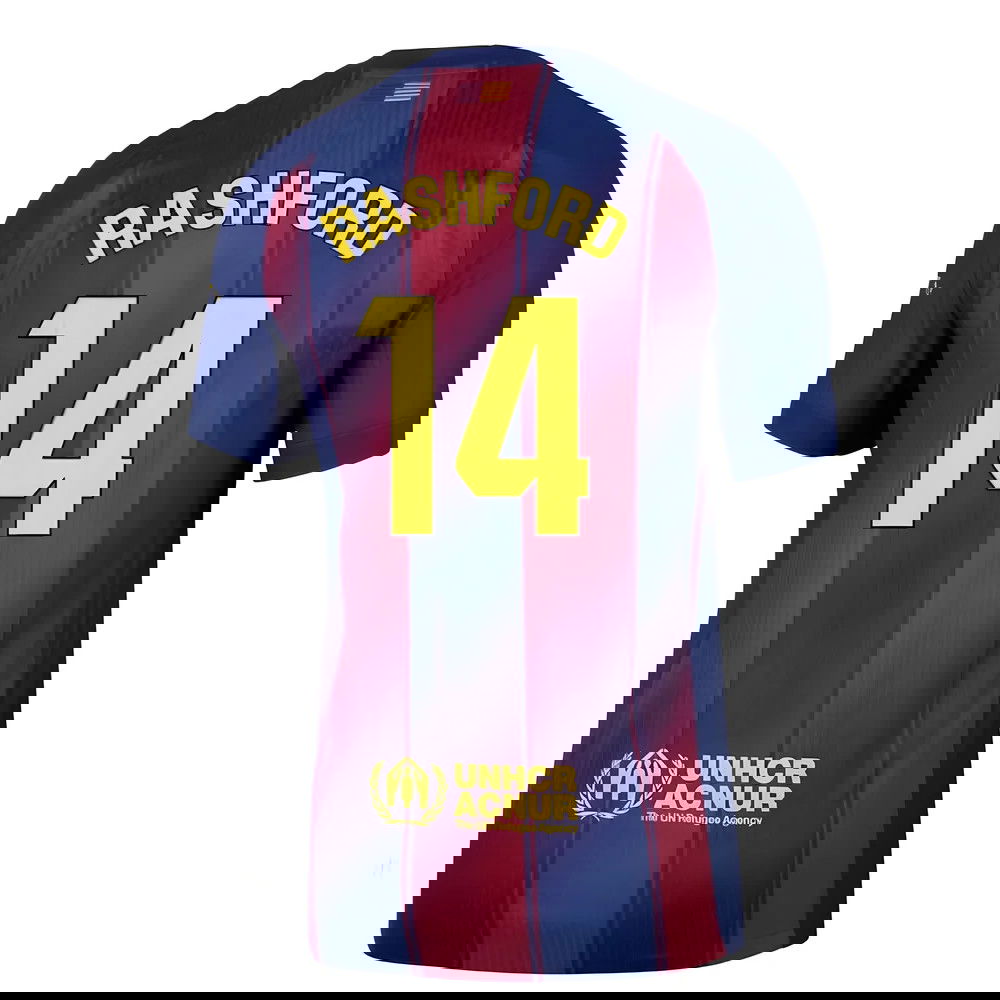 Lacné Futbalove Dresy FC Barcelona RASHFORD #14 Domáci Dres 2025-2026