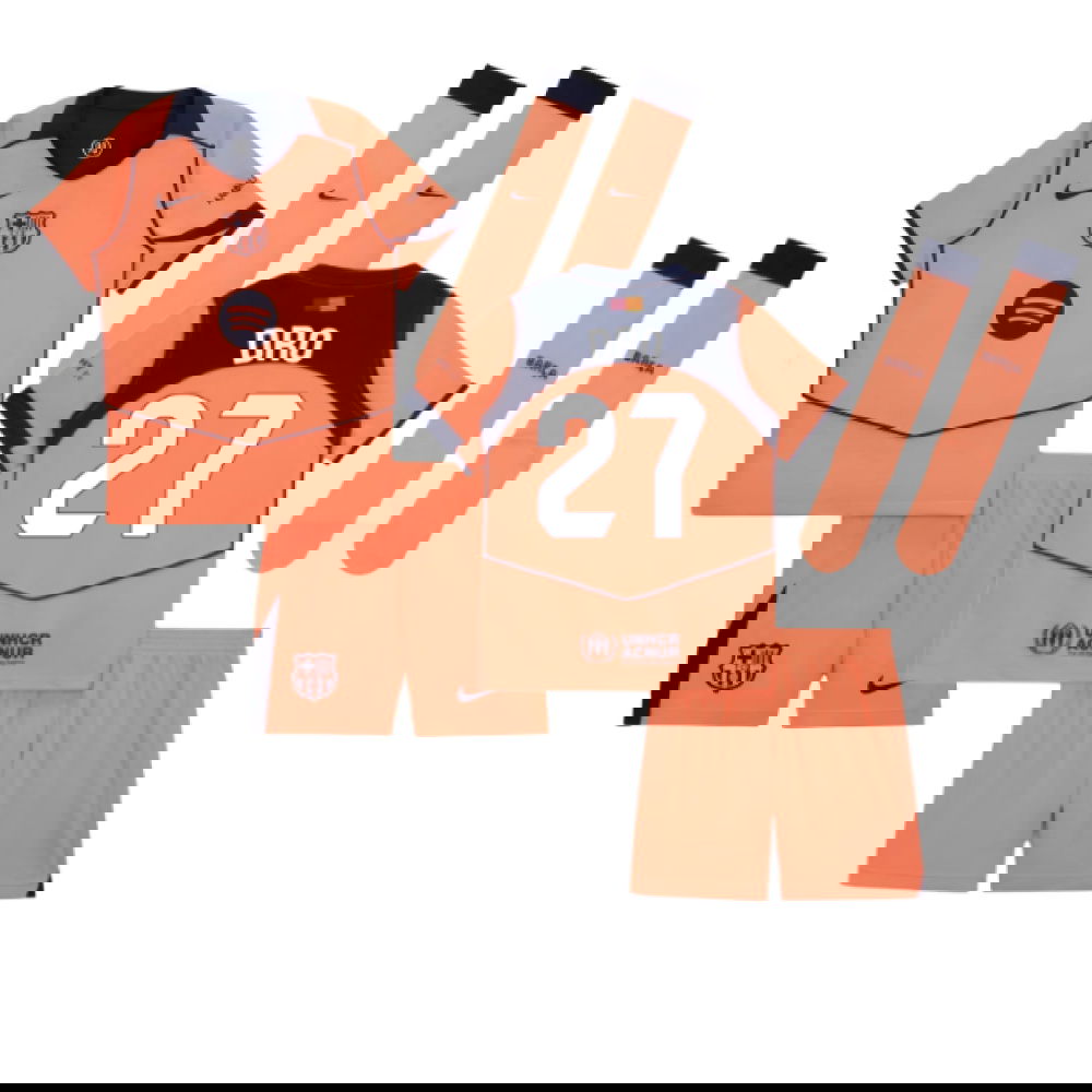 Lacné Futbalove Dresy FC Barcelona Detské DRO #27 Tretina Dres 2025-2026