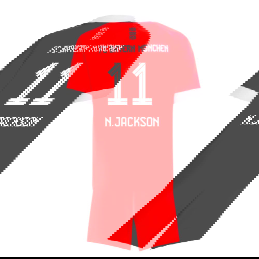 Lacné Futbalove Dresy Bayern Munich Detské NJACKSON #11 Domáci Dres 2025-2026