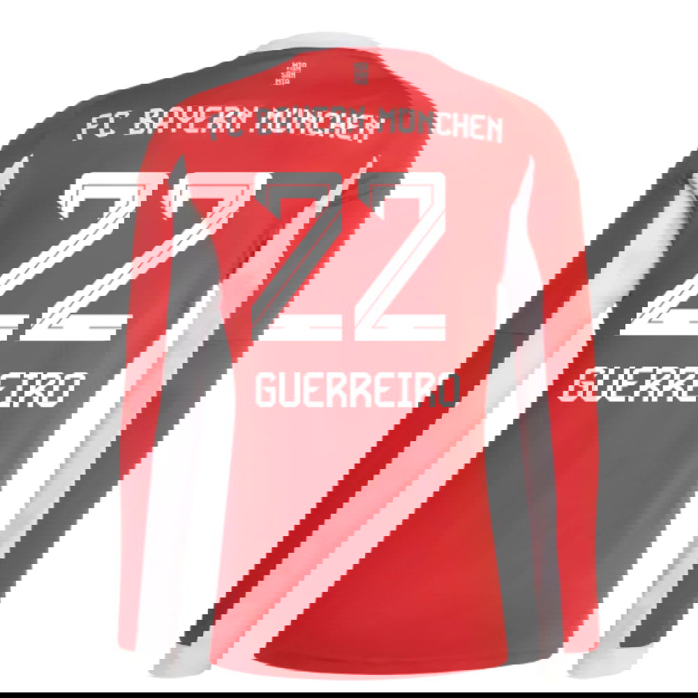 Lacné Futbalove Dresy Bayern Munich Dlhý Rukáv GUERREIRO #22 Domáci Dres 2025-2026