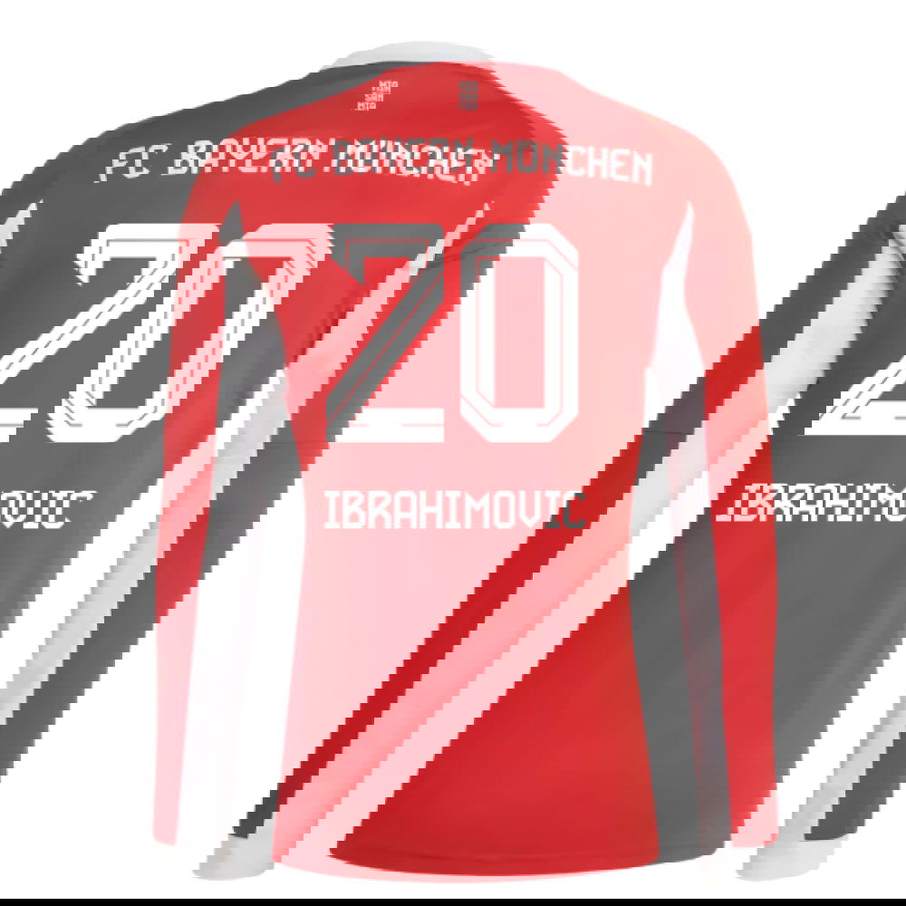 Lacné Futbalove Dresy Bayern Munich Dlhý Rukáv IBRAHIMOVIC #20 Domáci Dres 2025-2026