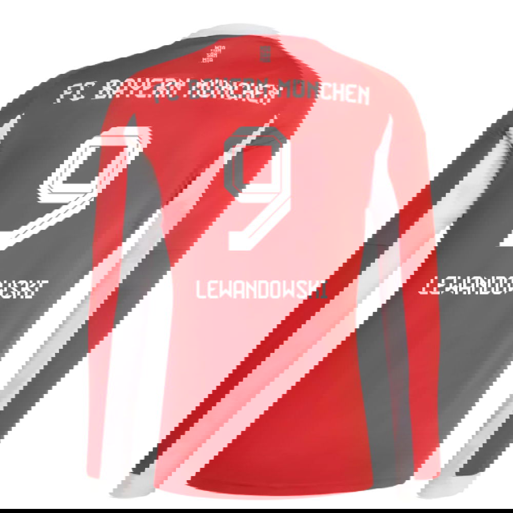 Lacné Futbalove Dresy Bayern Munich Dlhý Rukáv LEWANDOWSKI #9 Domáci Dres 2025-2026