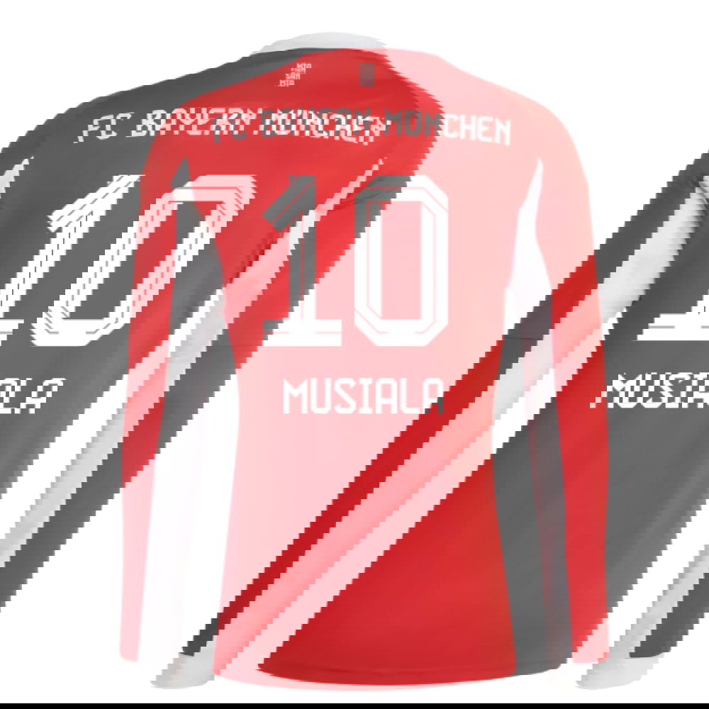 Lacné Futbalove Dresy Bayern Munich Dlhý Rukáv MUSIALA #10 Domáci Dres 2025-2026