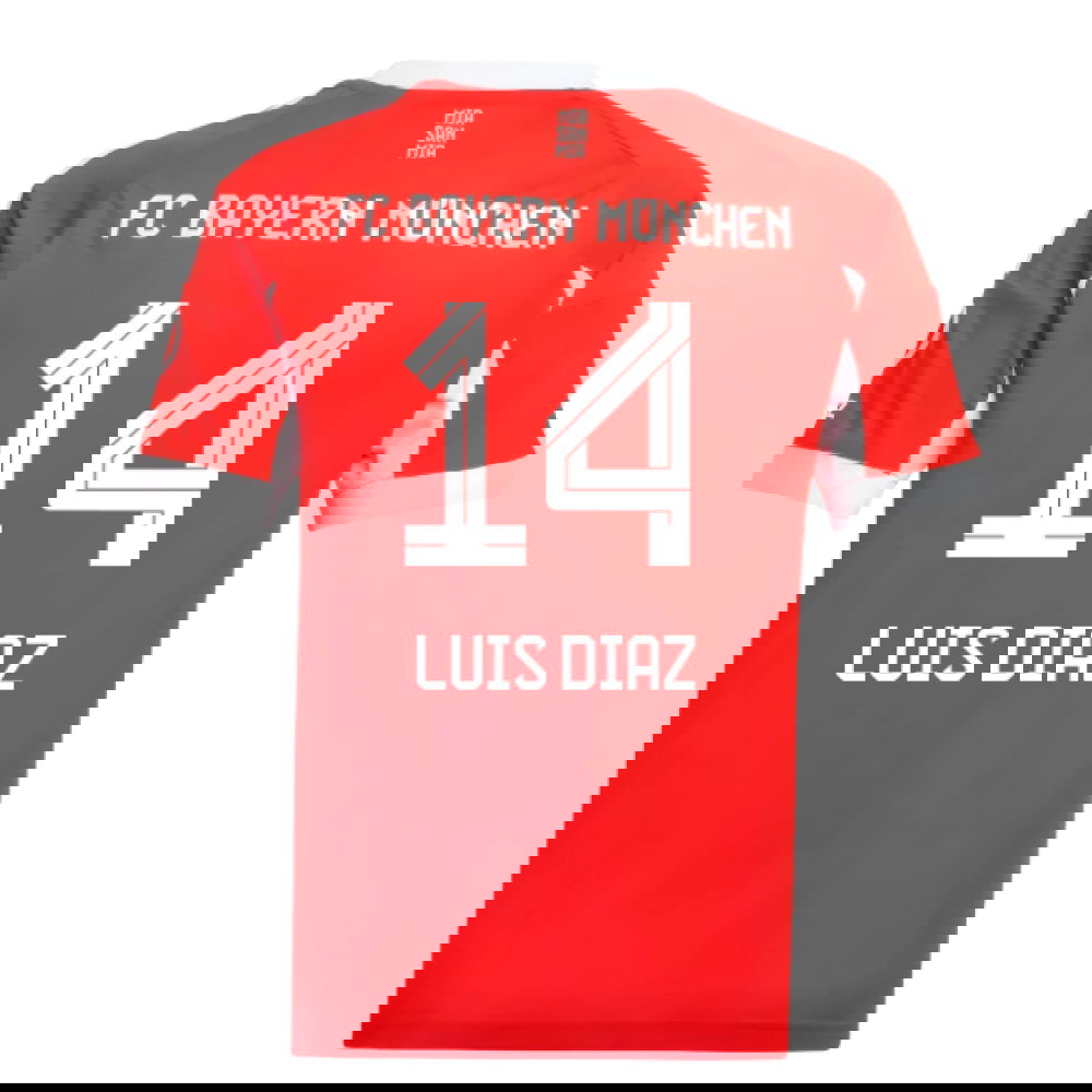 Lacné Futbalove Dresy Bayern Munich LUIS DIAZ #14 Domáci Dres 2025-2026