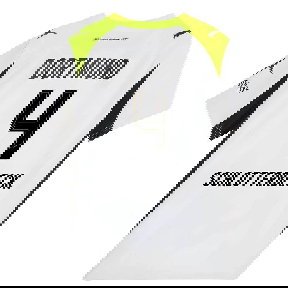 Lacné Futbalove Dresy BVB Borussia Dortmund SCHLOTTERBECK #4 Preč Dres 2025-2026