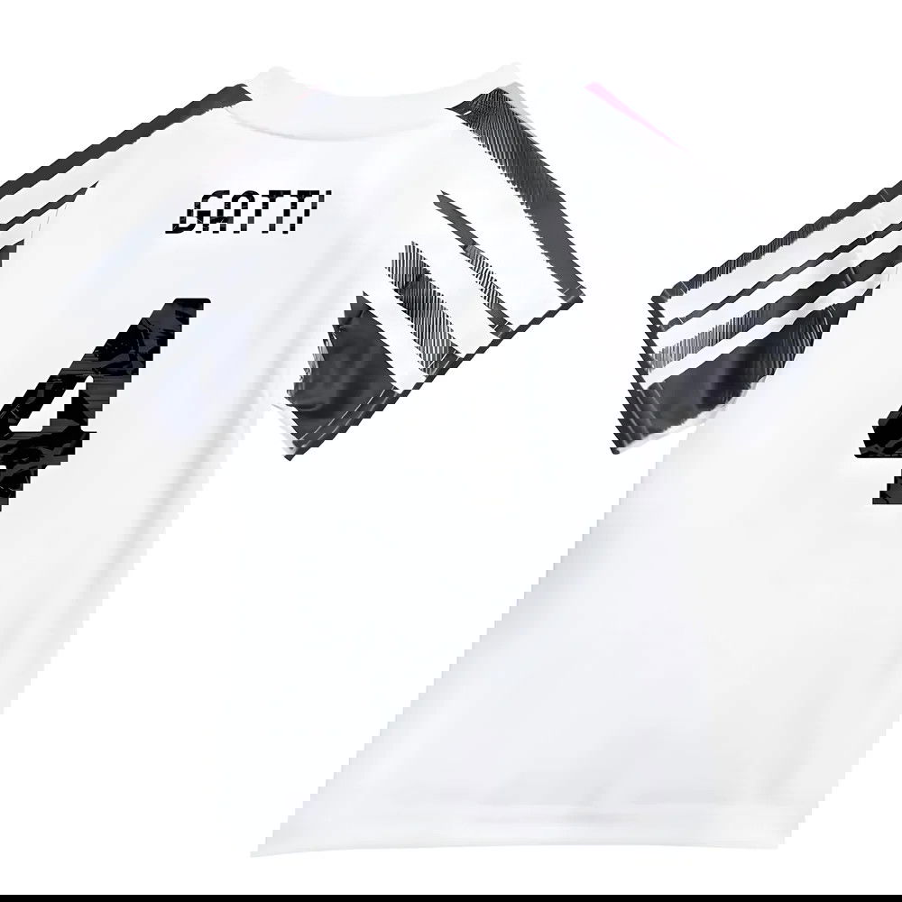 Lacné Futbalove Dresy Juventus Detské GATTI #4 Domáci Dres 2025-2026
