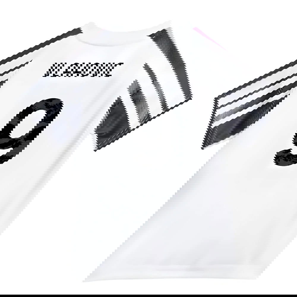 Lacné Futbalove Dresy Juventus Detské VLAHOVIC #9 Domáci Dres 2025-2026