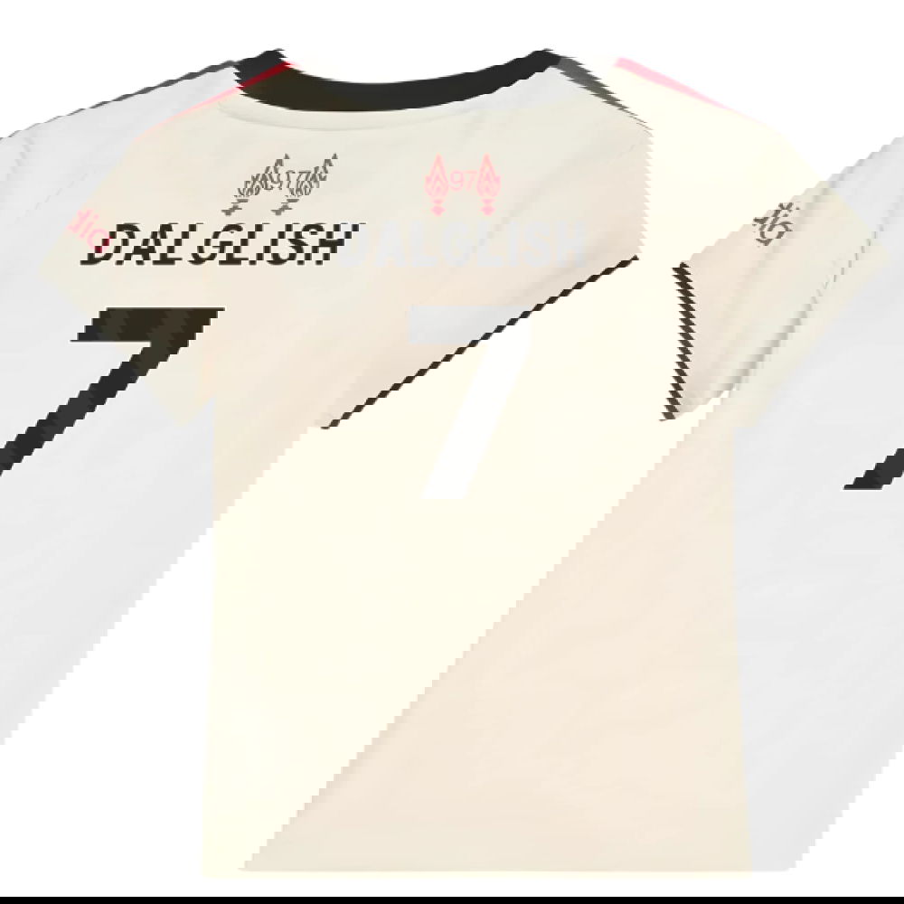 Lacné Futbalove Dresy Liverpool Detské DALGLISH #7 Preč Dres 2025-2026