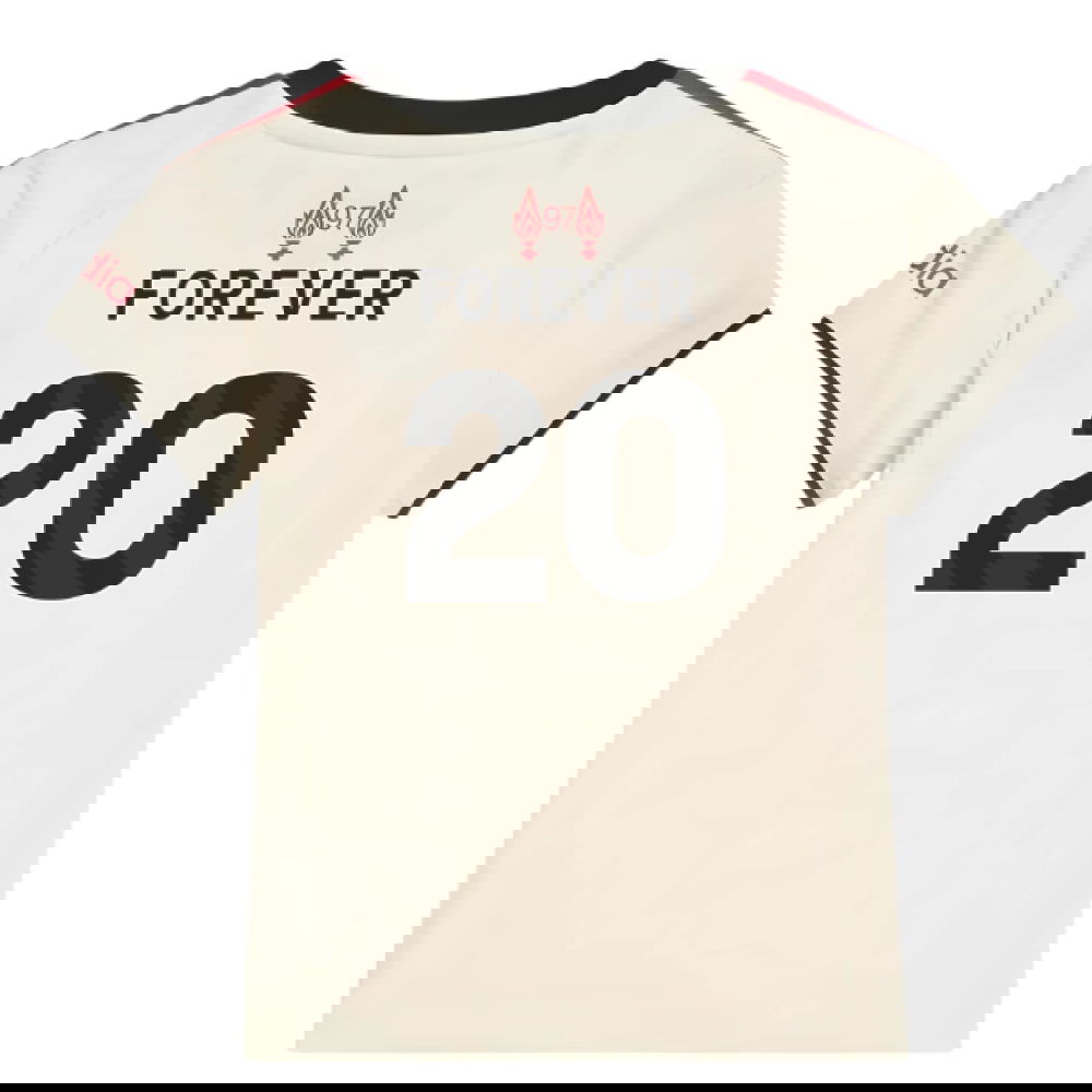 Lacné Futbalove Dresy Liverpool Detské FOREVER #20 Preč Dres 2025-2026