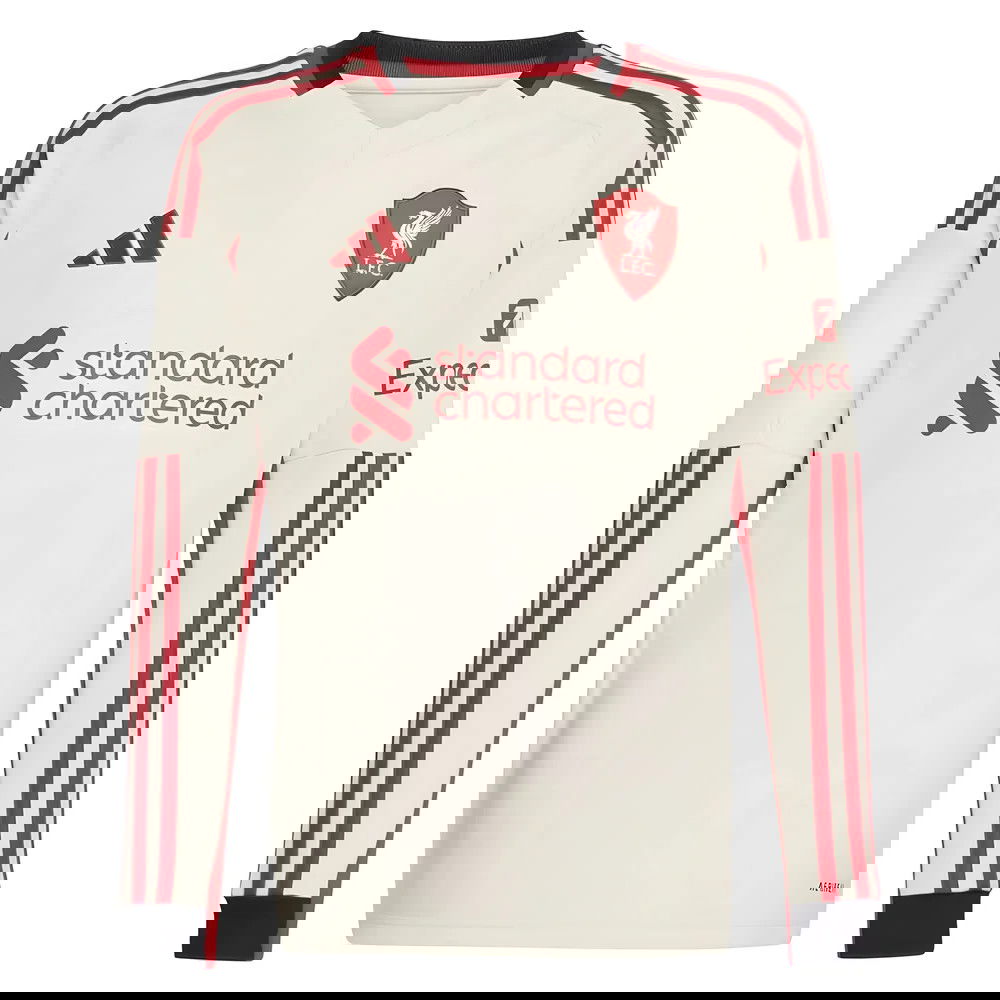 Lacné Futbalove Dresy Liverpool Dlhý Rukáv Preč Dres 2025-2026