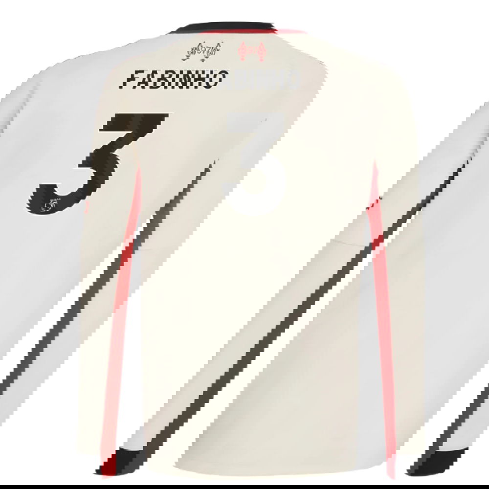 Lacné Futbalove Dresy Liverpool Dlhý Rukáv FABINHO #3 Preč Dres 2025-2026