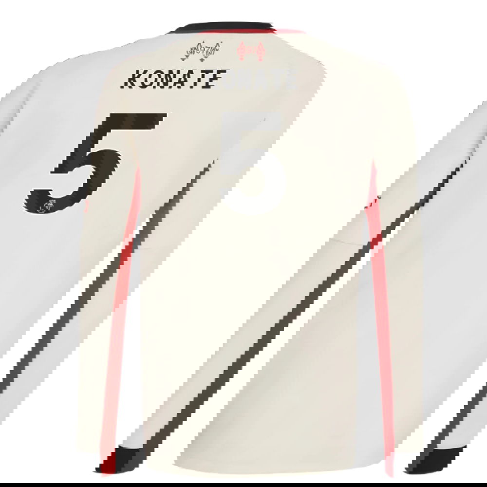 Lacné Futbalove Dresy Liverpool Dlhý Rukáv KONATE #5 Preč Dres 2025-2026