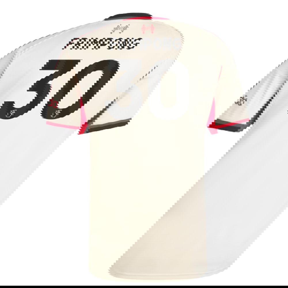 Lacné Futbalove Dresy Liverpool FRIMPONG #30 Preč Dres 2025-2026
