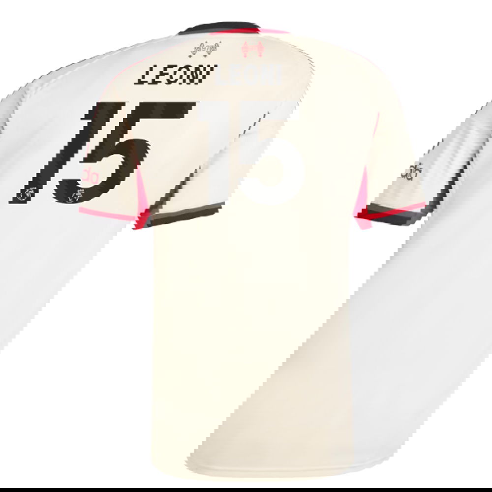 Lacné Futbalove Dresy Liverpool LEONI #15 Preč Dres 2025-2026