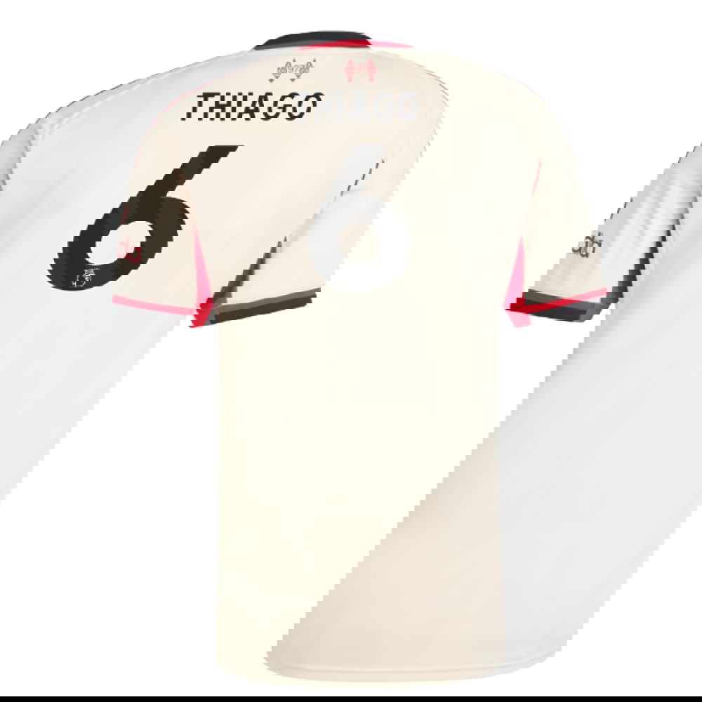 Lacné Futbalove Dresy Liverpool THIAGO #6 Preč Dres 2025-2026