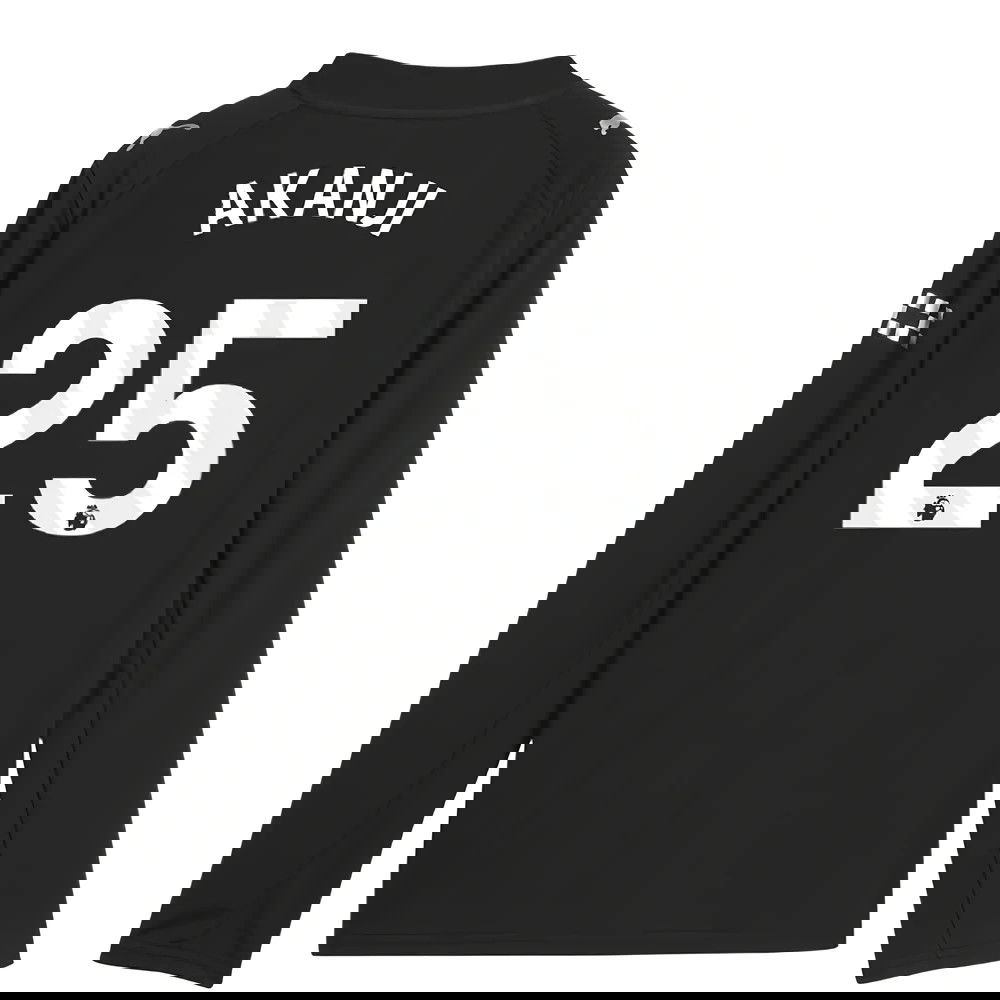 Lacné Futbalove Dresy Manchester City Dlhý Rukáv AKANJI #25 Preč Dres 2025-2026