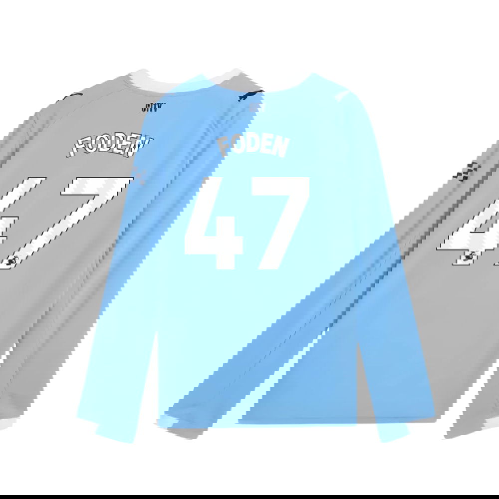 Lacné Futbalove Dresy Manchester City Dlhý Rukáv FODEN #47 Domáci Dres 2025-2026