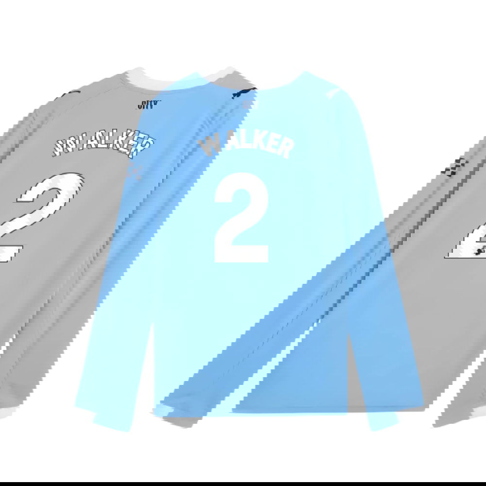 Lacné Futbalove Dresy Manchester City Dlhý Rukáv WALKER #2 Domáci Dres 2025-2026