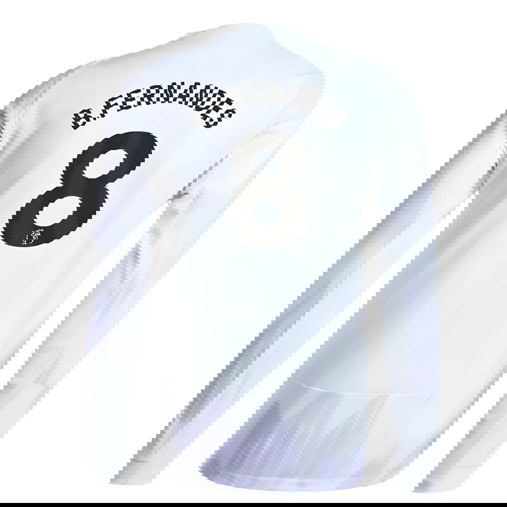 Lacné Futbalove Dresy Manchester United Dlhý Rukáv BFERNANDES #8 Preč Dres 2025-2026