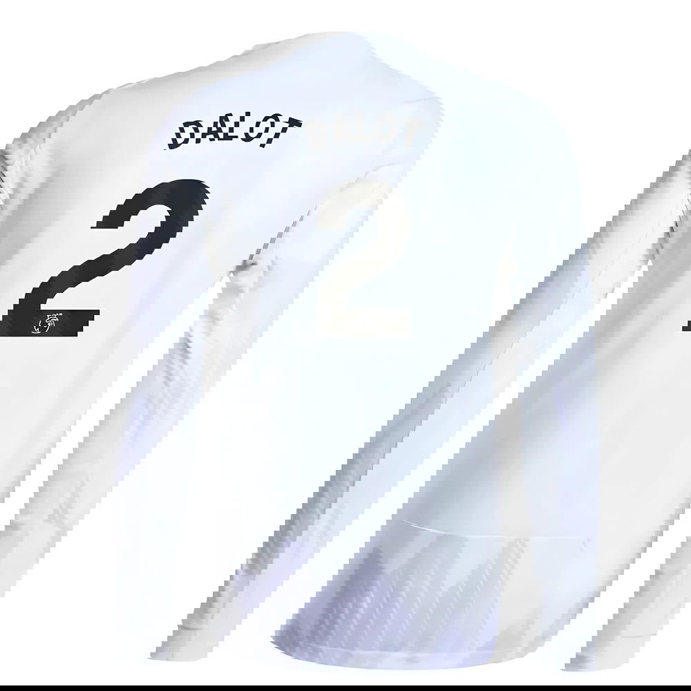 Lacné Futbalove Dresy Manchester United Dlhý Rukáv DALOT #2 Preč Dres 2025-2026