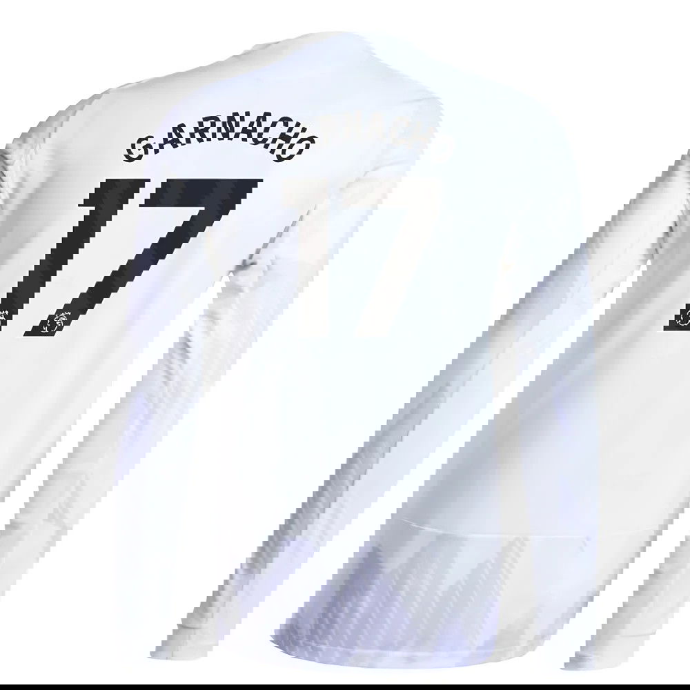 Lacné Futbalove Dresy Manchester United Dlhý Rukáv GARNACHO #17 Preč Dres 2025-2026