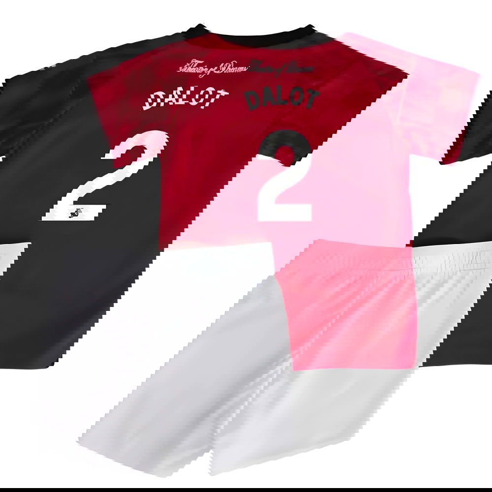 Lacné Futbalove Dresy Manchester United Detské DALOT #2 Domáci Dres 2025-2026