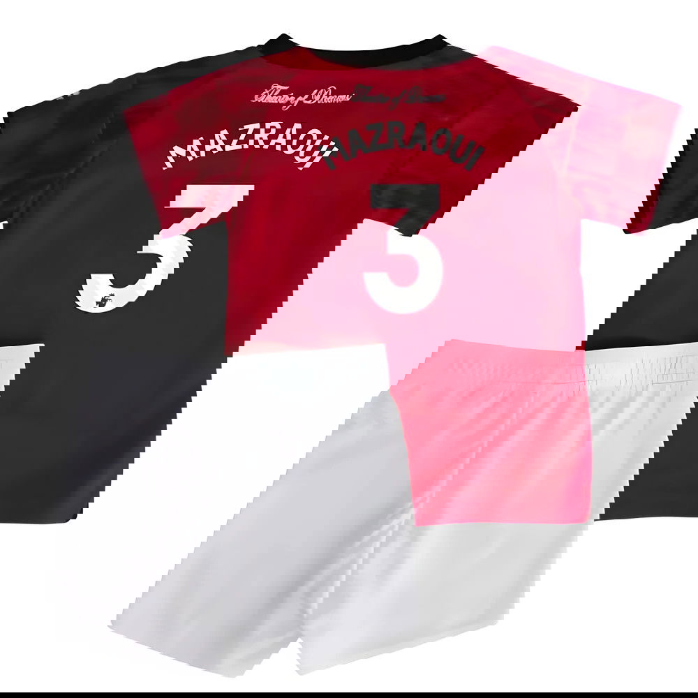 Lacné Futbalove Dresy Manchester United Detské MAZRAOUI #3 Domáci Dres 2025-2026