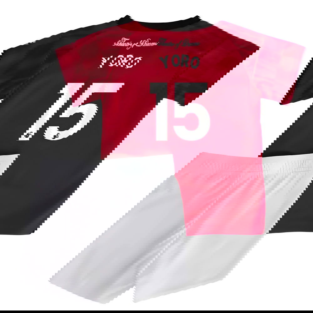 Lacné Futbalove Dresy Manchester United Detské YORO #15 Domáci Dres 2025-2026