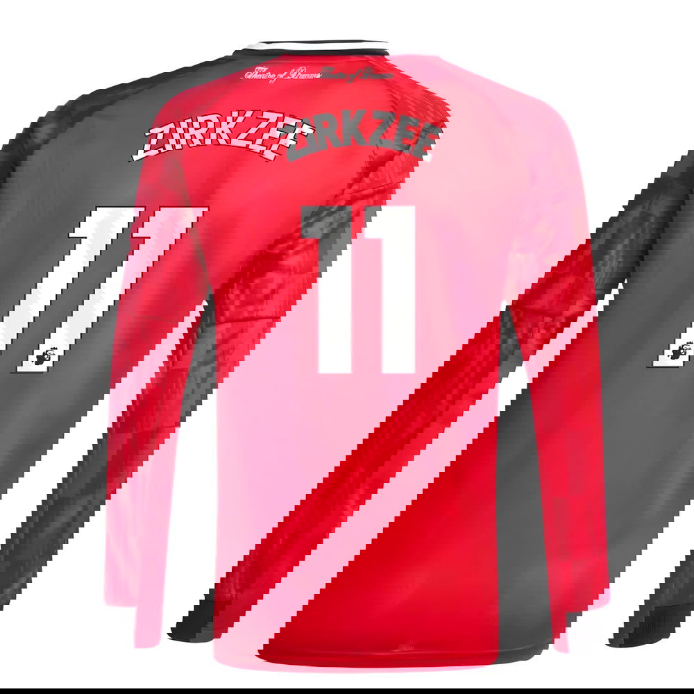 Lacné Futbalove Dresy Manchester United Dlhý Rukáv ZIRKZEE #11 Domáci Dres 2025-2026