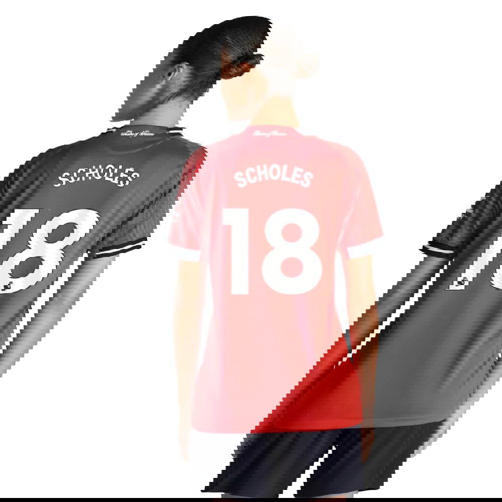 Lacné Futbalove Dresy Manchester United Dámské SCHOLES #18 Domáci Dres 2025-2026