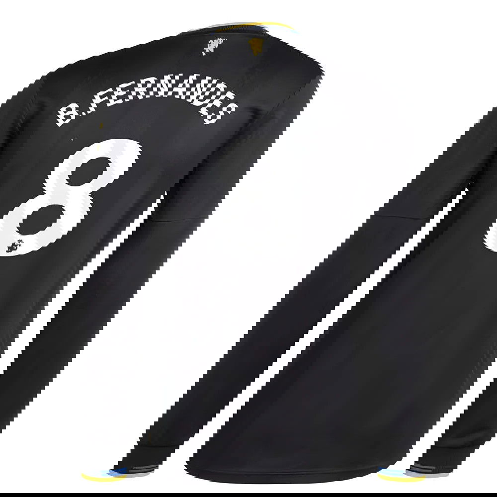 Lacné Futbalove Dresy Manchester United Dlhý Rukáv BFERNANDES #8 Tretina Dres 2025-2026